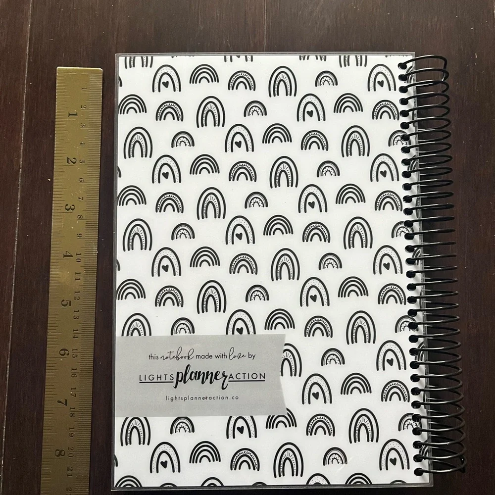 Lights Planner Action Coil A5 Blackout Planner Daily New Weekly Notebook TN